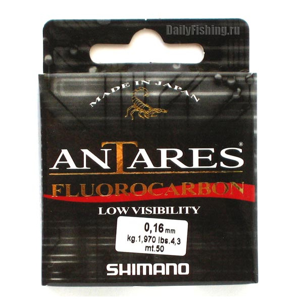 Леска зимняя Shimano Antares Fluorocarbon 30 м. 0,10 мм в 