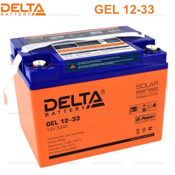Аккумуляторная батарея Delta GEL 12-33 в 