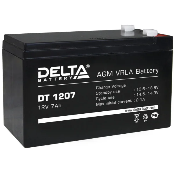 Аккумулятор Delta DT 1207 в 